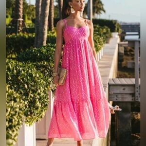 Lilly Pulitzer Vibrant Pink Maxi Dress